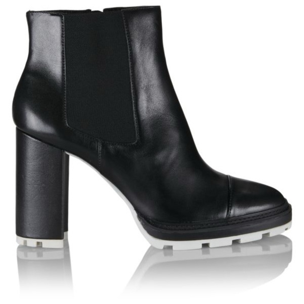 Saks Fifth Avenue Contrast Lug Sole Heeled Ankle Boots